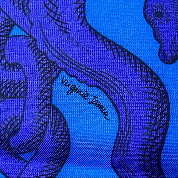 Hermès “Della Cavalleria” Silk Scarf – Blue, Purple & Pink - Picture 4 of 4